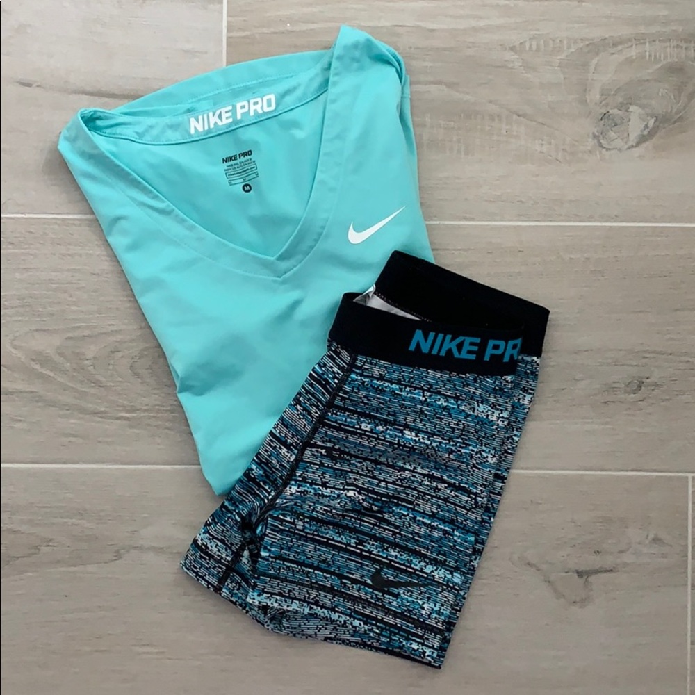 Nike Pro Shirt & Spandex Set
